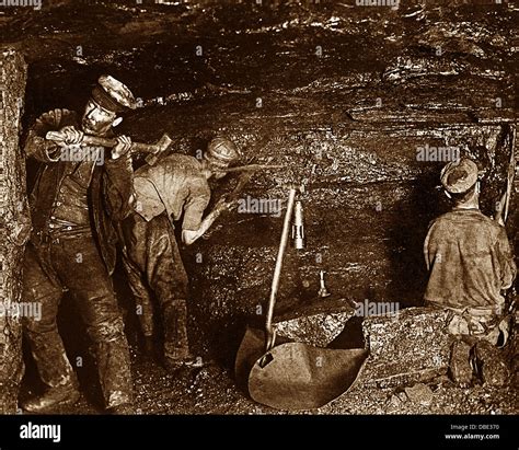 Coal Mine Workers In Victorian Times Clipart