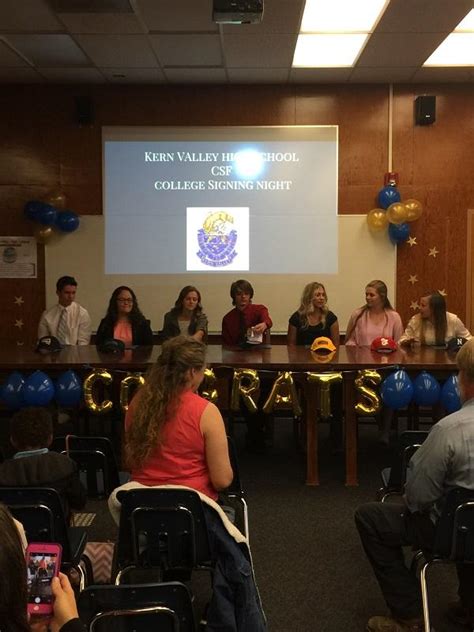 KVHS CSF Signing Night and Scholarship Night 2017 | Kern Valley High School