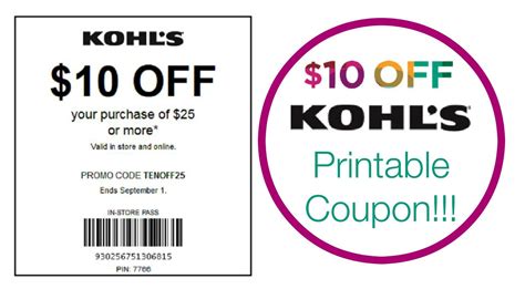 kohls 10 off 10 printable coupon – PrintableTemplates