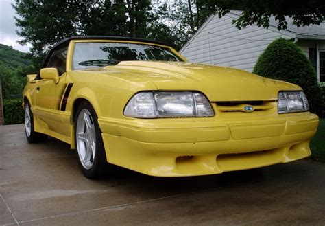 Chrome Yellow 1990 Saleen Ford Mustang Convertible