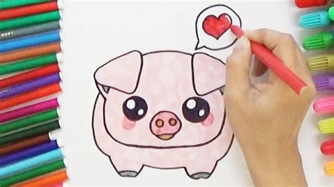 How to Draw a Cute Pig - Cute and Easy | BoDraw - YouTube