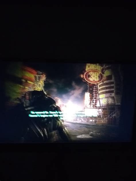 When you watch cutscenes in New Vegas your transported to a room where the cutscene plays on the ...