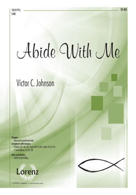 Abide With Me By - Digital Sheet Music For Octavo - Download & Print LX ...