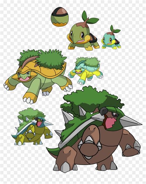 Pokemon Platinum Starters Evolution Guide Turtwig Evolutions - Pokemon Mega Evolution Turtwig ...