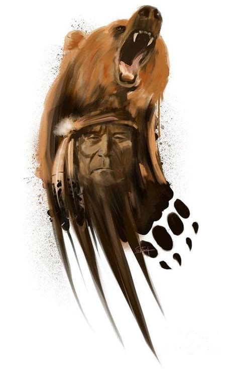 Bear spirit Art Print by Sassan Filsoof | Native american paintings ...