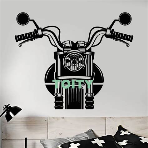 Vinyl Wall Decal Motorcycle Biker Speed Racer Bike Sticker Home Interior Design Art Murals ...