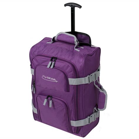 Lightweight Cabin Wheeled Travel Hand Luggage Trolley Holdall Bag Case ...