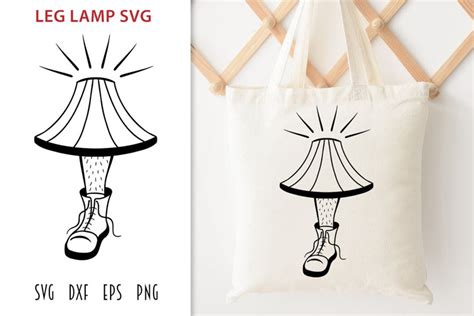 Leg Lamp SVG - Lamp with Hairy Leg & Boot Cut File