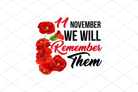 11 November poppy remembrance day vector icons – MasterBundles