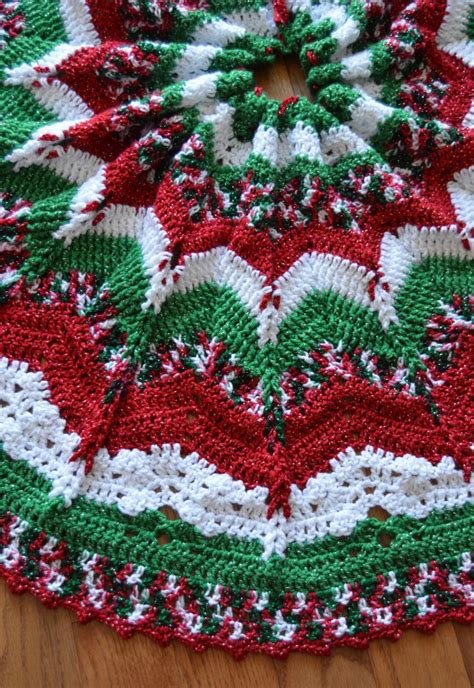 Gorgeous Crochet Christmas Tree Skirt sparkly READY TO SHIP - Etsy