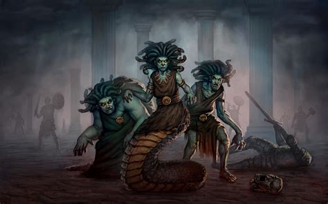 Medusa and Her Sisters by Sam-Peterson on DeviantArt