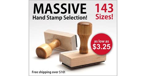 Massive Hand Stamp Product Offering From Rubber Stamp Champ