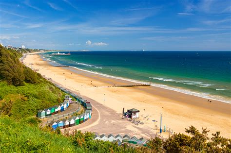 Bournemouth Beach Pier Sea And Sand Stock Photo - Download Image Now - iStock