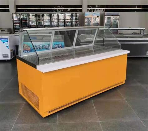 Air Cooled Stainless Steel Deli Display Freezer CE Marble Slab Seafood