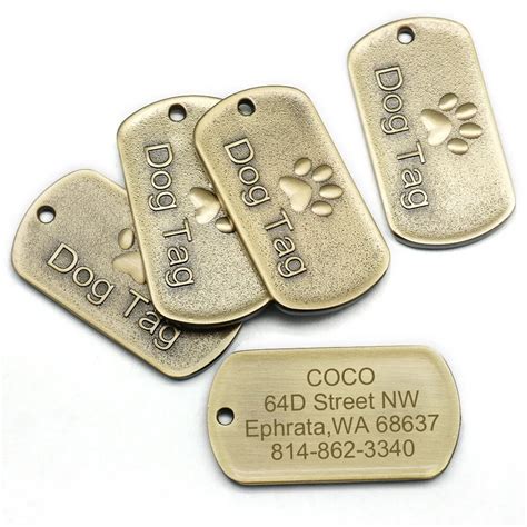 Custom Stainless Steel Rustic Pet ID Tag