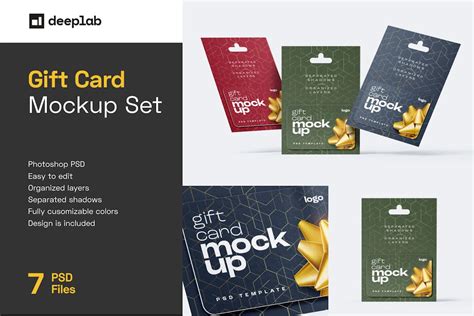 Gift Card Mockup Set | Premium & Free PSD Mockup Store