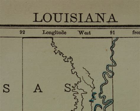 1939 Louisiana Map, Not Reproduction, Vintage Publication, Atlas ...