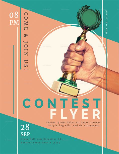 Prize Contest Flyer Design Template in PSD, Word, Publisher, Illustrator, InDesign