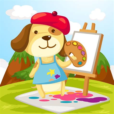 Artist dog vector Free Stock Photos - StockFreeImages