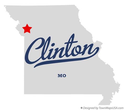 Map of Clinton, Clinton County, MO, Missouri