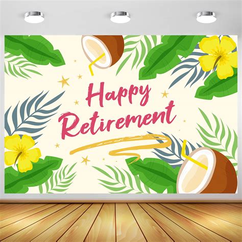 Buy Belrew Happy Retirement Backdrop Banner, Farewell Party Theme Photography Background, Summer ...