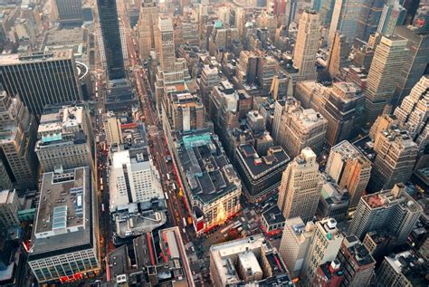 Free Photo | New york city street aerial view