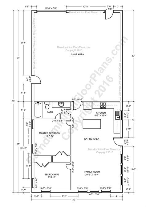 40x80 Barndominium Floor Plans With Shop - Flooring Images