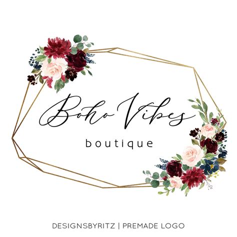 Elegant Business Logo, Premade Logo Design, Boutique Logo, Floral Logo ...