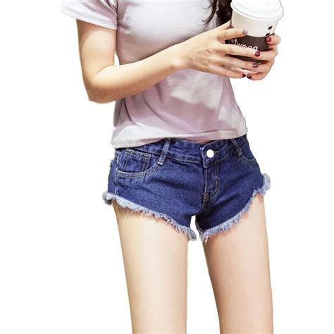 INDJXND 2018 Casual New Trend Button Zipper Fly Short Denim Shorts Low ...