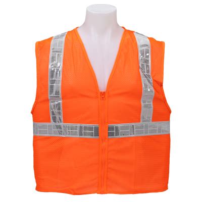 ML Kishigo Hi-Vis Vest, Orange with White Prismatic Tape - Conney Safety