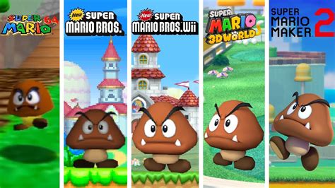 Goombas in some Mario Games - YouTube