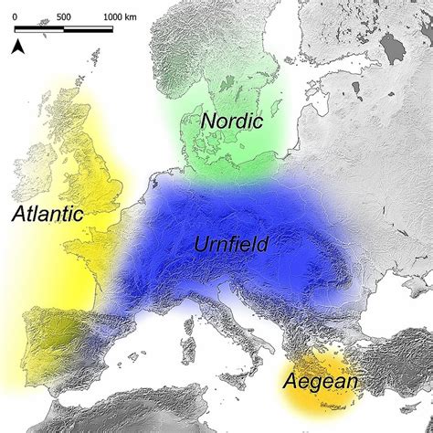 Macro-cultural tradition zones of Bronze Age Europe. Basemap is a... | Download Scientific Diagram