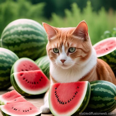 Watermelon Cat Meme: Memezee Edition | Stable Diffusion Online