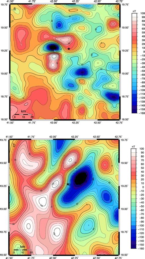 (a) Total magnetic anomaly map of the study area derived from EMAG2 ...