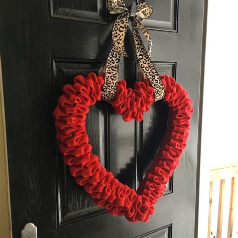 Pinterest Project! Valentine’s Burlap Heart Wreath DIY