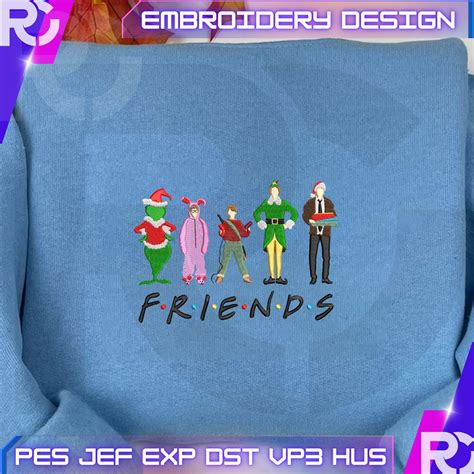 Christmas Embroidery Designs, Friend Embroidery Designs, Ch - Inspire Uplift