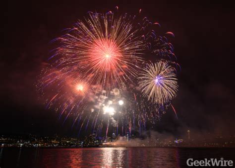 Happy 4th of July from GeekWire - Fireworks over Lake Union – GeekWire