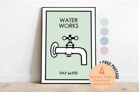 Water Works Monopoly Personalised Print New Home Gift - Etsy