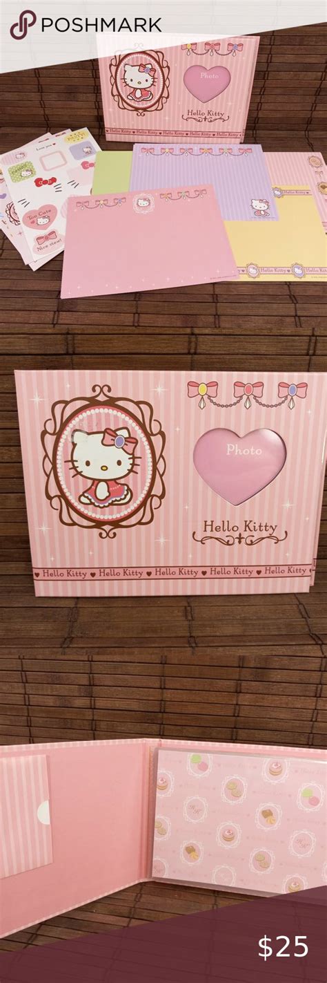 Hello Kitty Mini Scrapbook Photo Album With Paper Stickers Set Sanrio | Photo album scrapbooking ...