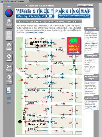 Manhattan Street Parking Map Guidebook v 1.12 by Parallel Spaces Maps, LLC on iBooks