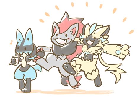 Lucario Vs Zoroark Drawing