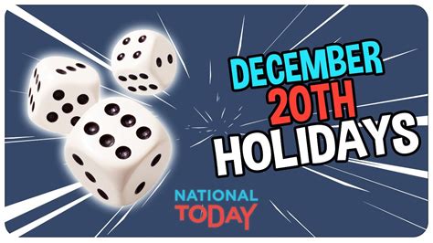 TOP 3 HOLIDAYS to CELEBRATE on December 20th | National Today - YouTube