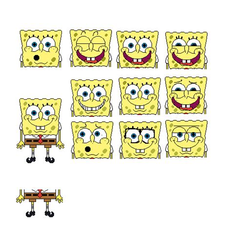 Pixilart - SpongeBob Sprite Sheet by PixelHixel