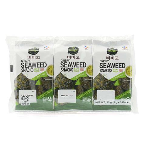 Korean Wasabi Seaweed Snacks - Bibigo