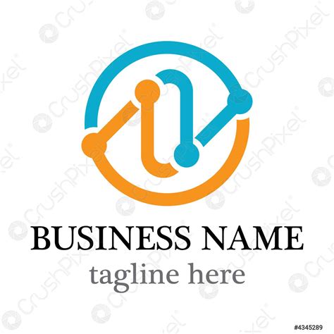 Connection logo template - stock vector 4345289 | Crushpixel