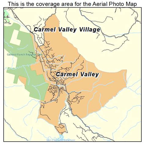 Aerial Photography Map of Carmel Valley Village, CA California