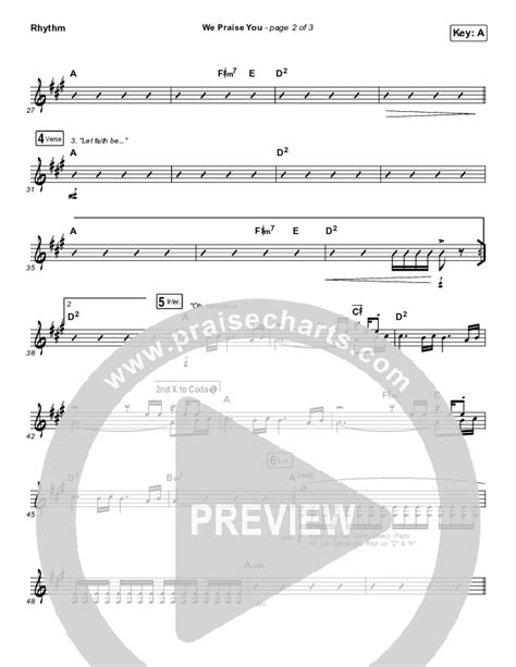 We Praise You (Live) Sheet Music PDF (Matt Redman / Brandon Lake ...