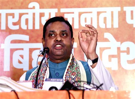 BJP spokesperson Sambit Patra addresses a press conference