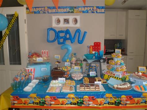 Bob the Builder party theme.. for my 2 year old Dean. He was totally amazed by the candy table ...