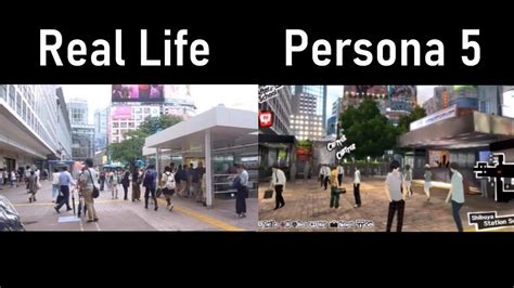 Persona 5 Shibuya vs Real-Life Shibuya - Comparison - YouTube